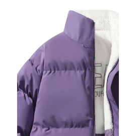 Reversible Chic Plus Size Women's Jacket - Casual Long Sleeve, Zip-Up Outerwear with Pockets for Fall & Winter