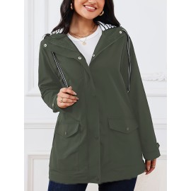 Large Size Women's Windbreaker Jacket, Suitable For Autumn And Winter, Comfortable And Fashionable, Outdoor Sports And Daily Wear