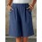 Stylish Slant Pocket Shorts - Elastic Waist, Comfortable, Breathable, Summer & Spring Essential - Women's Elegant Clothing for Casual Occasions
